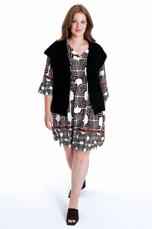 Effen mouwloos gilet-Paprika-7