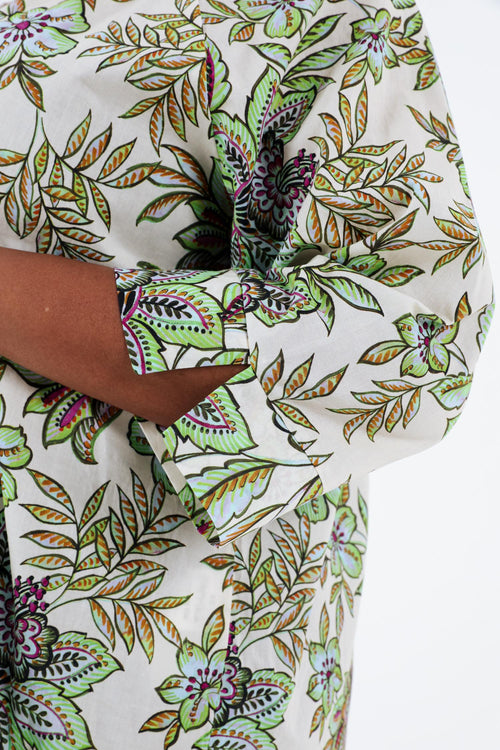 Katoenen blouse met bloemenprint-Paprika-5