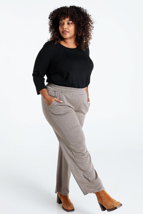 Pantalon imprimé graphique-Paprika-8