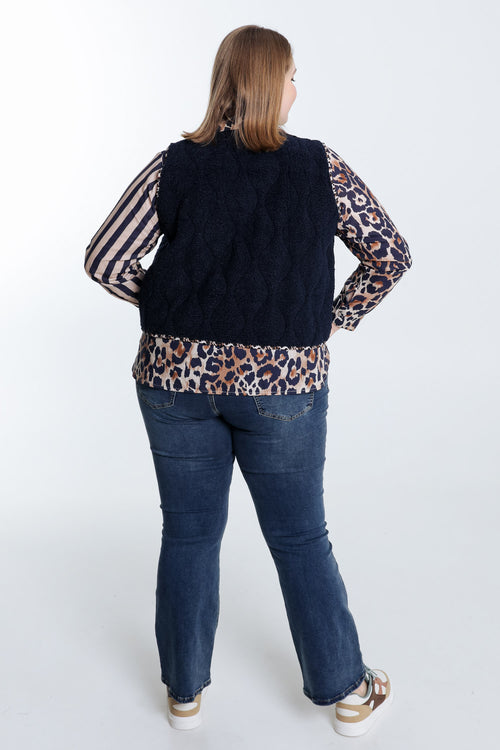  Effen boucle-vest               -Paprika-2