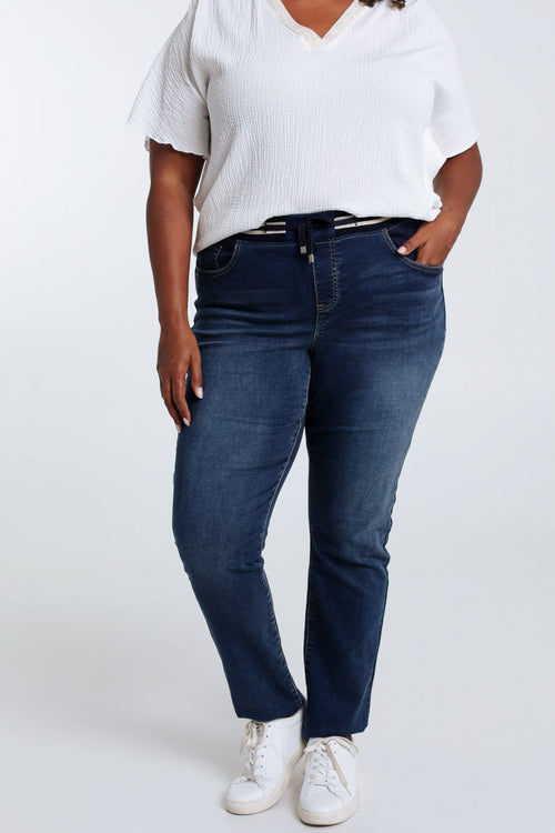 Effen slim jeansjegging 