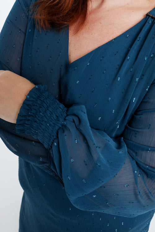 Korte, effen jurk met schouderuitsnijdingen-Paprika-5