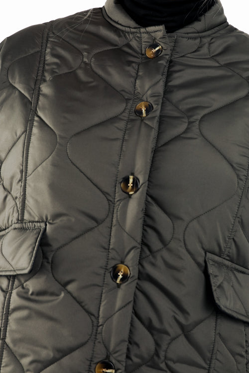 Doudoune courte matelassée unie-Paprika-4