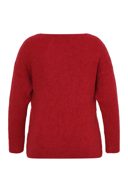 Pull avec alpaga uni-Paprika-8