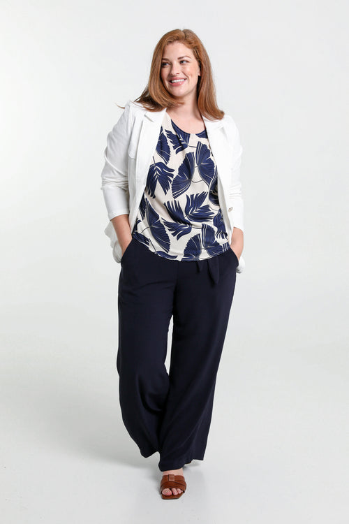 Halflange effen blazer met 4 knopen-Paprika-7