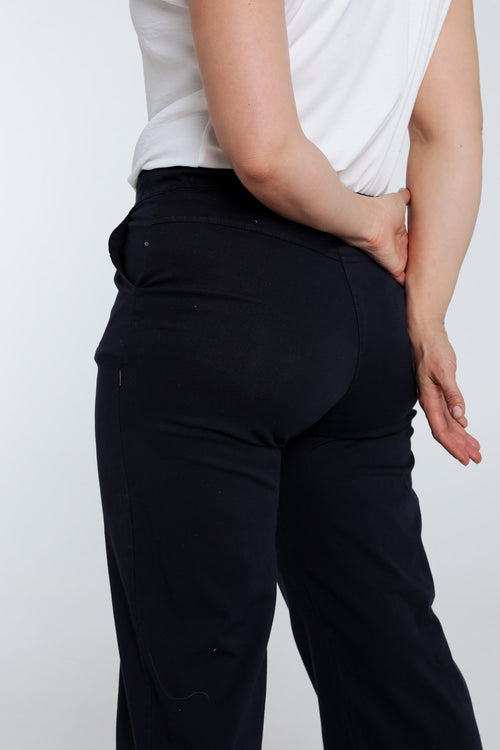 Effen brede chino broek-Paprika-6