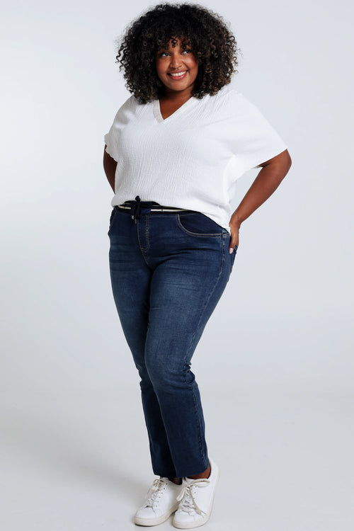 Effen slim jeansjegging 