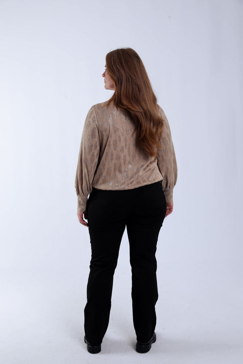 T-shirt met dierenprint en lurex-Paprika-2