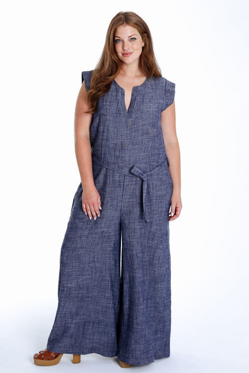 Overall effen met wijde pijpen-Paprika-9