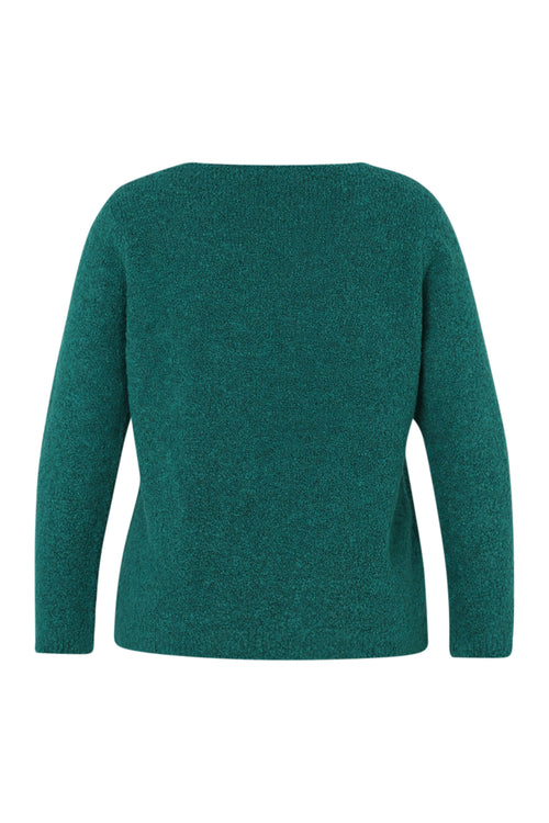 Effen, lusgebreide trui-Paprika-11