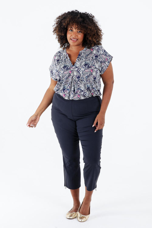 Uni 3/4 bengaline broek-Paprika-9