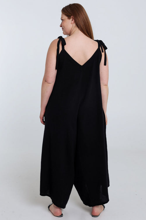 Effen linnen en viscose combinatie-Paprika-2