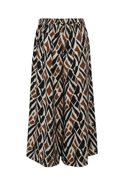 Brede viscose broek met etnische print-Paprika-11