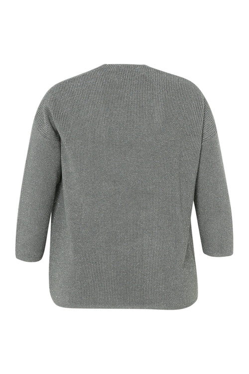 Korte, effen cardigan in viscose met lurex-Paprika-11