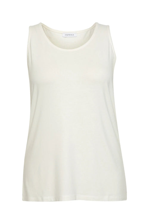 Effen tanktop van viscose-Paprika-5