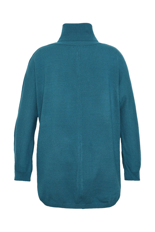 Effen tuniektrui met coltrui-Paprika-9