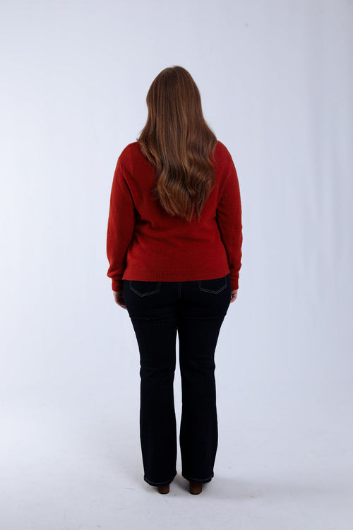 Effen cardigan-Paprika-2