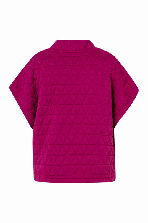 Gewatteerde effen kimono jas-Paprika-11