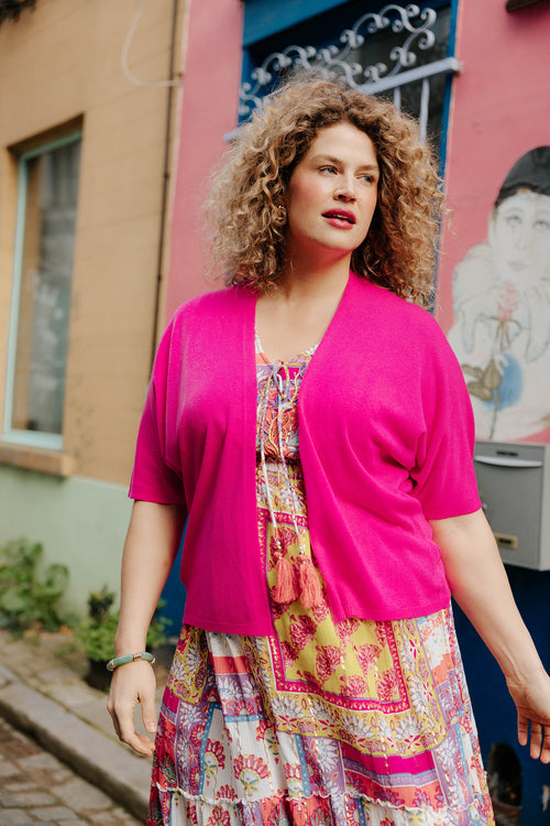 Effen viscose gilet-Paprika-2