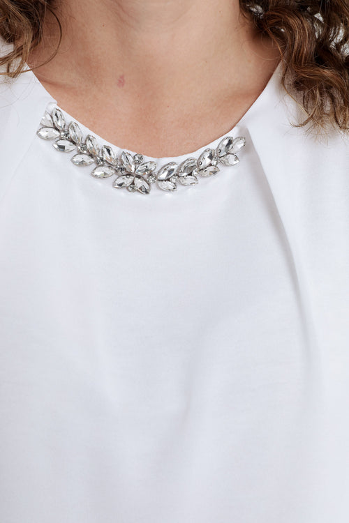Effen blouse met sieraden-Paprika-4