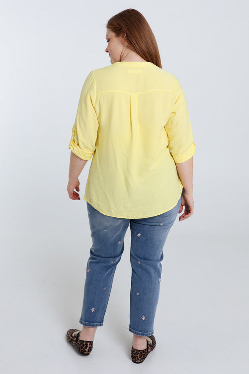 Blouse van viscose effen-Paprika-2