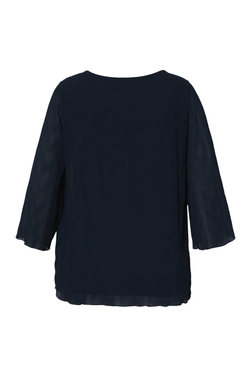 Blouse plissée unie-Paprika-8