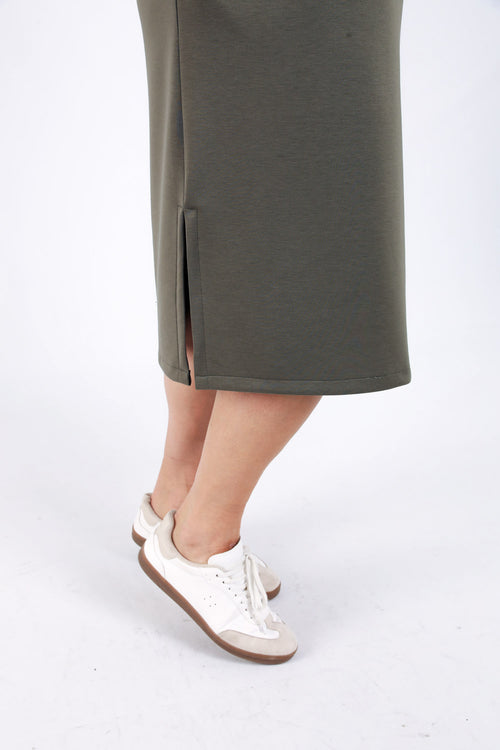 Robe sweat unie-Paprika-5