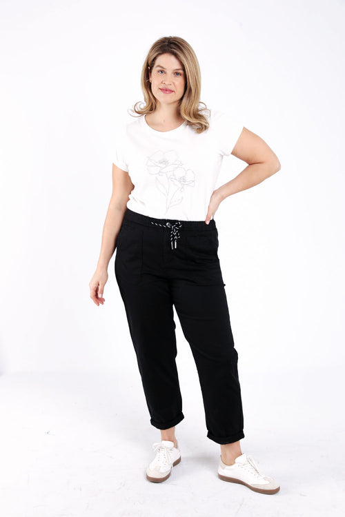 Effen katoenen chino-Paprika-2