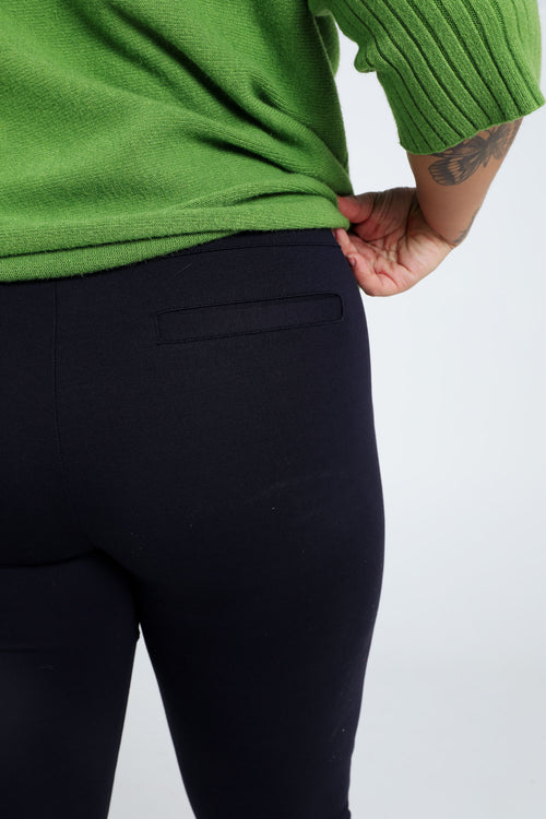 Effen slim 7/8-milanojegging in viscose-Paprika-3