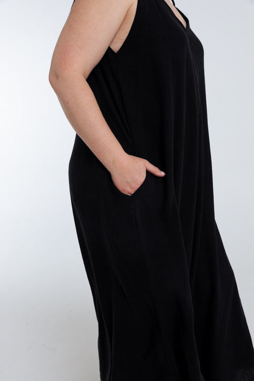 Effen linnen en viscose combinatie-Paprika-6