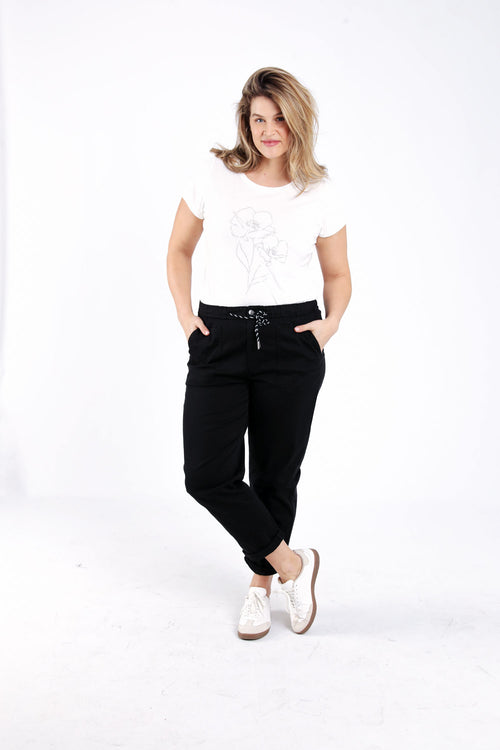 Effen katoenen chino-Paprika-9