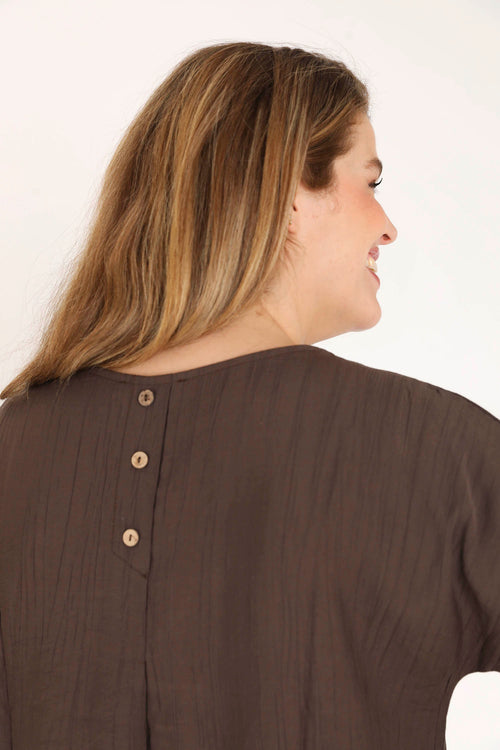 Blouse en viscose unie-Paprika-5