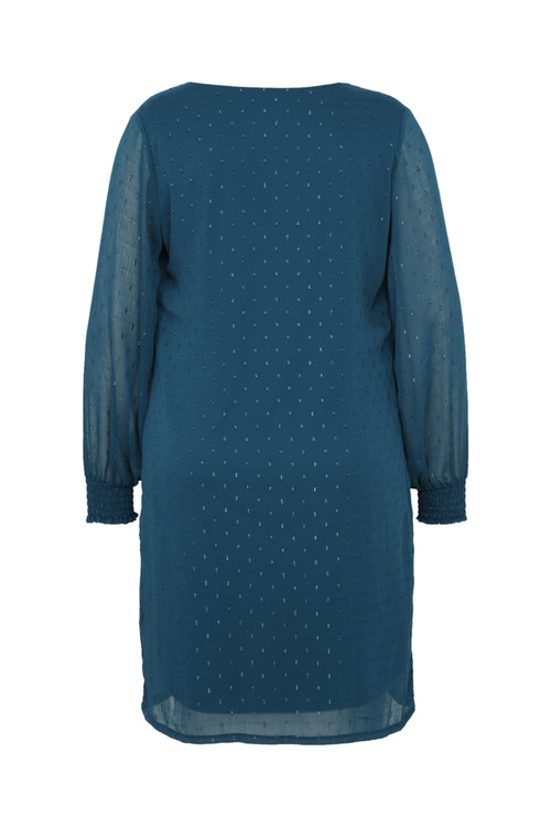 Korte, effen jurk met schouderuitsnijdingen-Paprika-10