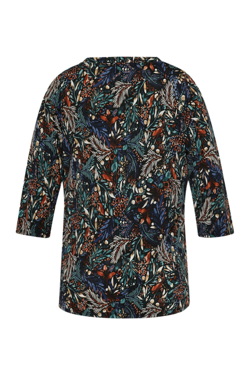 T-shirt imprimé feuillage-Paprika-10