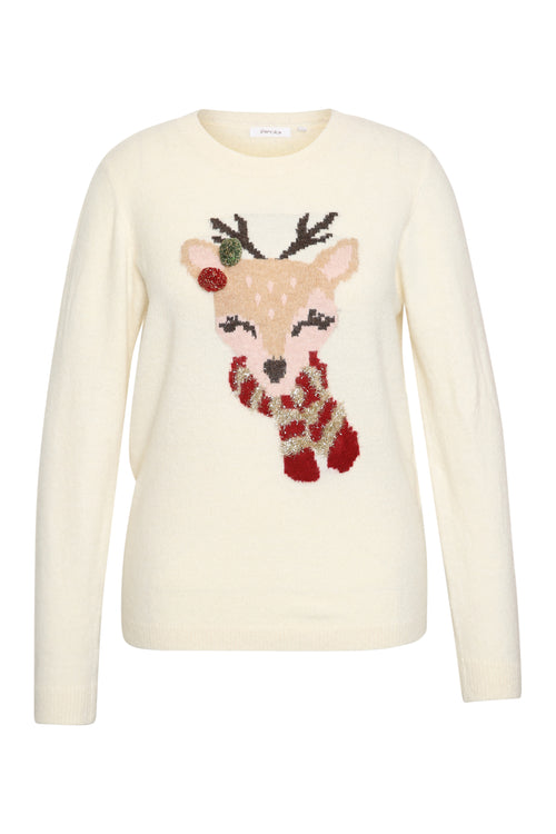 Kersttrui met hertendesign-Paprika-7