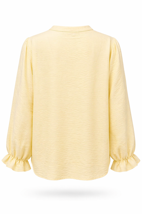 Effen blouse met ruches-Paprika-11