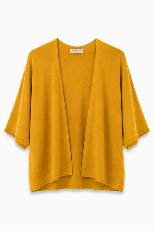 Gilet en viscose uni-Paprika-1