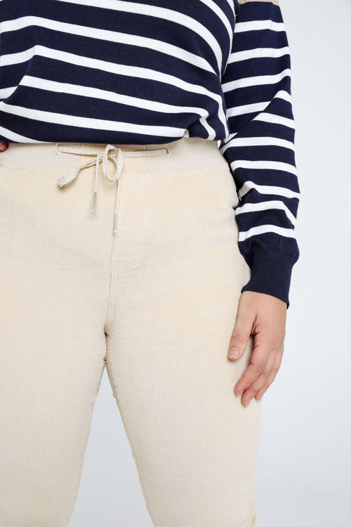 Effen slim fluwelen jegging-Paprika-5