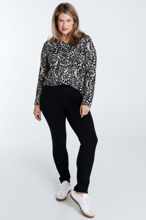 Effen slim 7/8-milanojegging in viscose-Paprika-6
