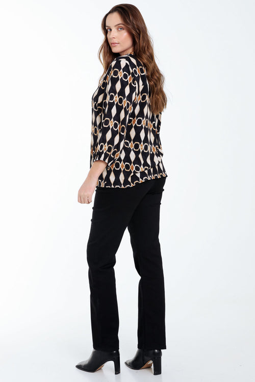 Viscose blouse met grafische print-Paprika-2