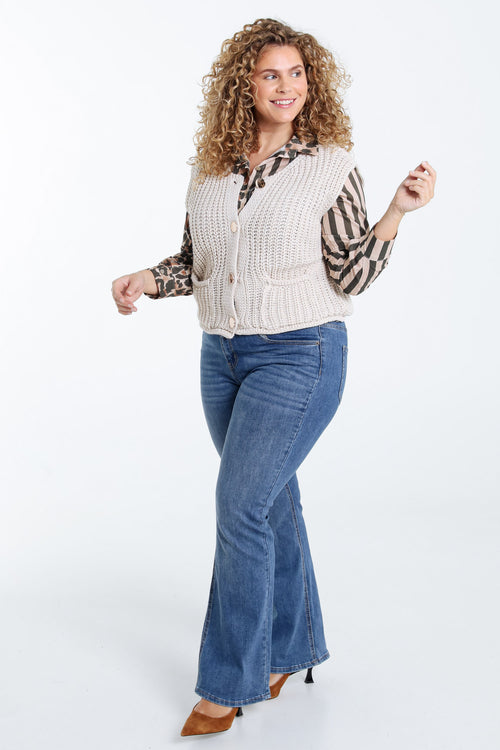 Kort effen vest-Paprika-9