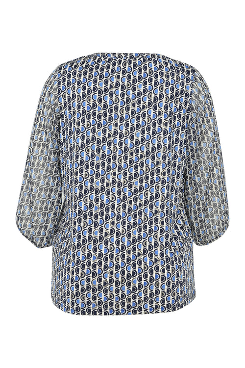 T-shirt met gouden grafisch motief-Paprika-11