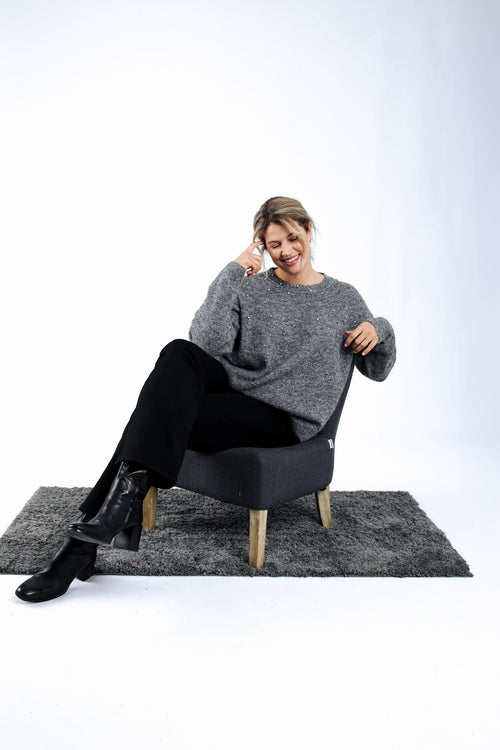 Effen trui met strassdetails-Paprika-6