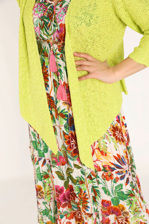 Exclusief SHEEGO - Effen asymmetrisch gilet-Paprika-4
