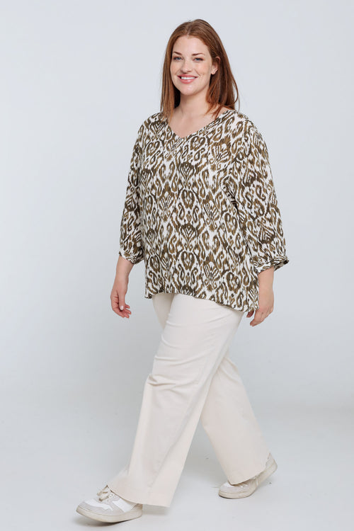 Etnisch bedrukt viscose blouse-Paprika-9