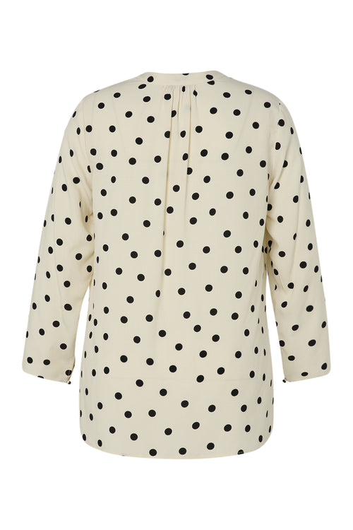 Blouse van viscose met stippenprint-Paprika-11