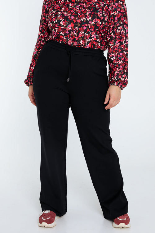Effen milanobroek in viscose-Paprika-1