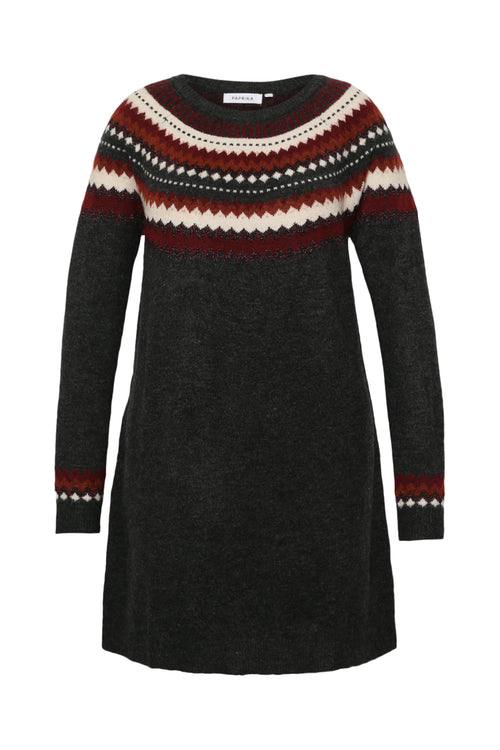 Robe pull motif jacquard-Paprika-9