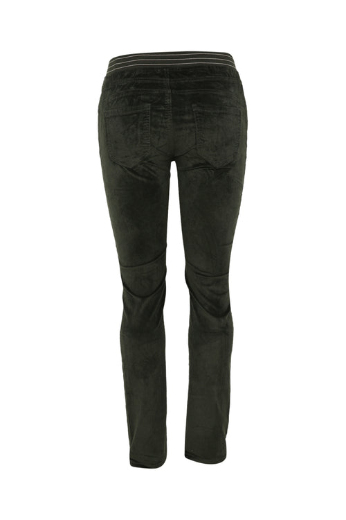 Effen slim fluwelen jegging-Paprika-12