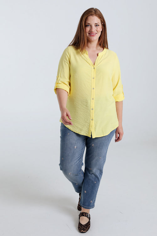 Blouse van viscose effen-Paprika-9